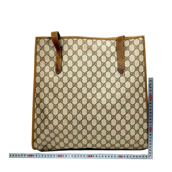 Auth Gucci Tote Bag Pvc Brown #26962G22 - Picture 2 of 9